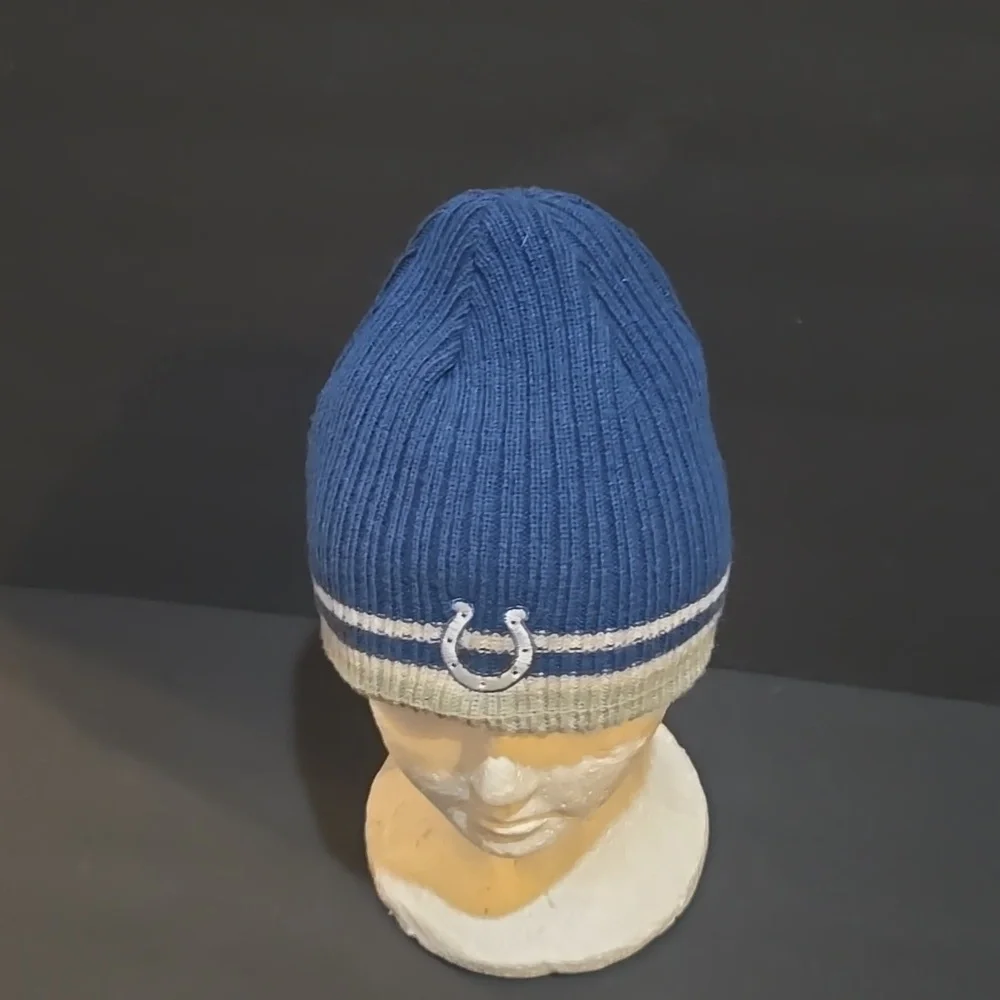 RARE VINTAGE EMBROIDERED NFL INDIANAPOLIS COLTS REVERSABLE BEANIE CAP